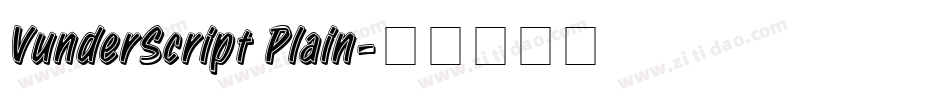 VunderScript Plain字体转换